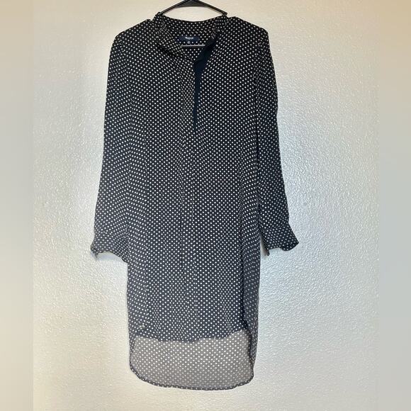 Madewell Long Sleeve polka dot Tunic Shirt Dress size x-small - Picture 5 of 12